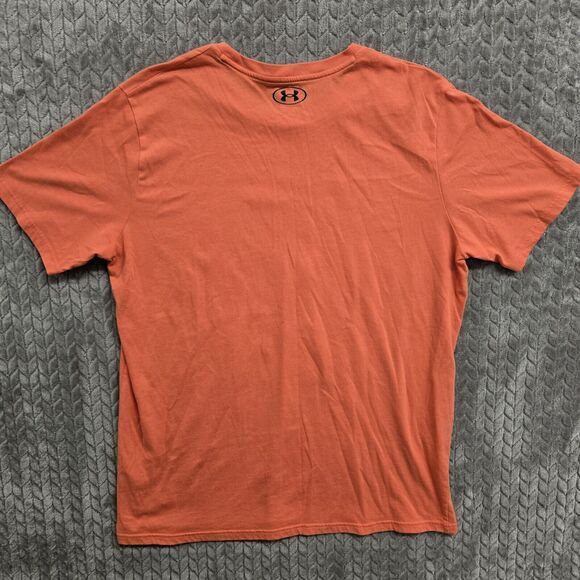 Under Armour Project Rock Mens 2XL Iron Paradise Circle BSR T-Shirt Pink Coral - Picture 9 of 10